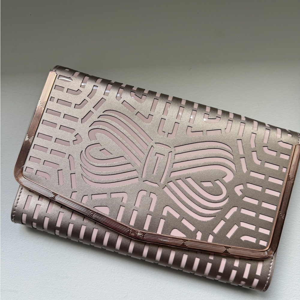 Ted Baker Pink and Gold Clutch